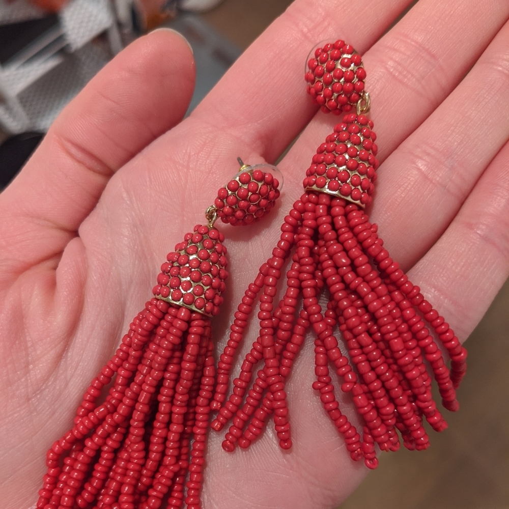 Nwot festive BaubleBar earrings
